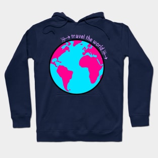 Travel the world - cute earth design Hoodie